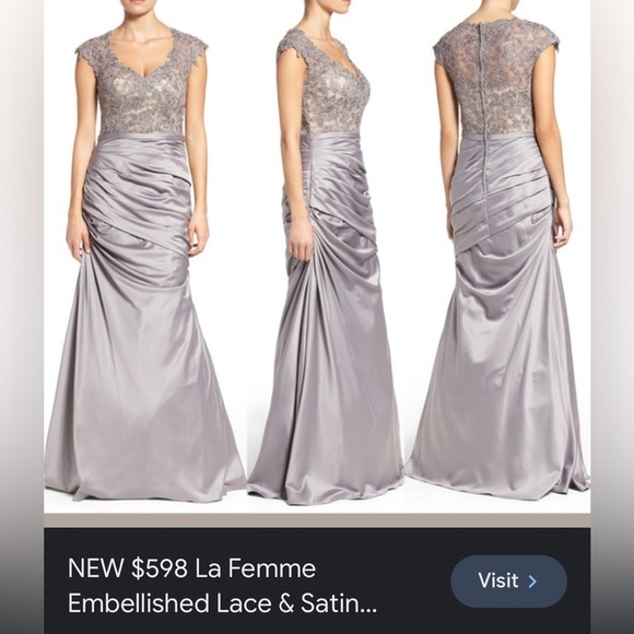 La Femme Dresses & Skirts - LA FEMME mother of the bride/bridesmaid dresses Size 12 Silver/purple…